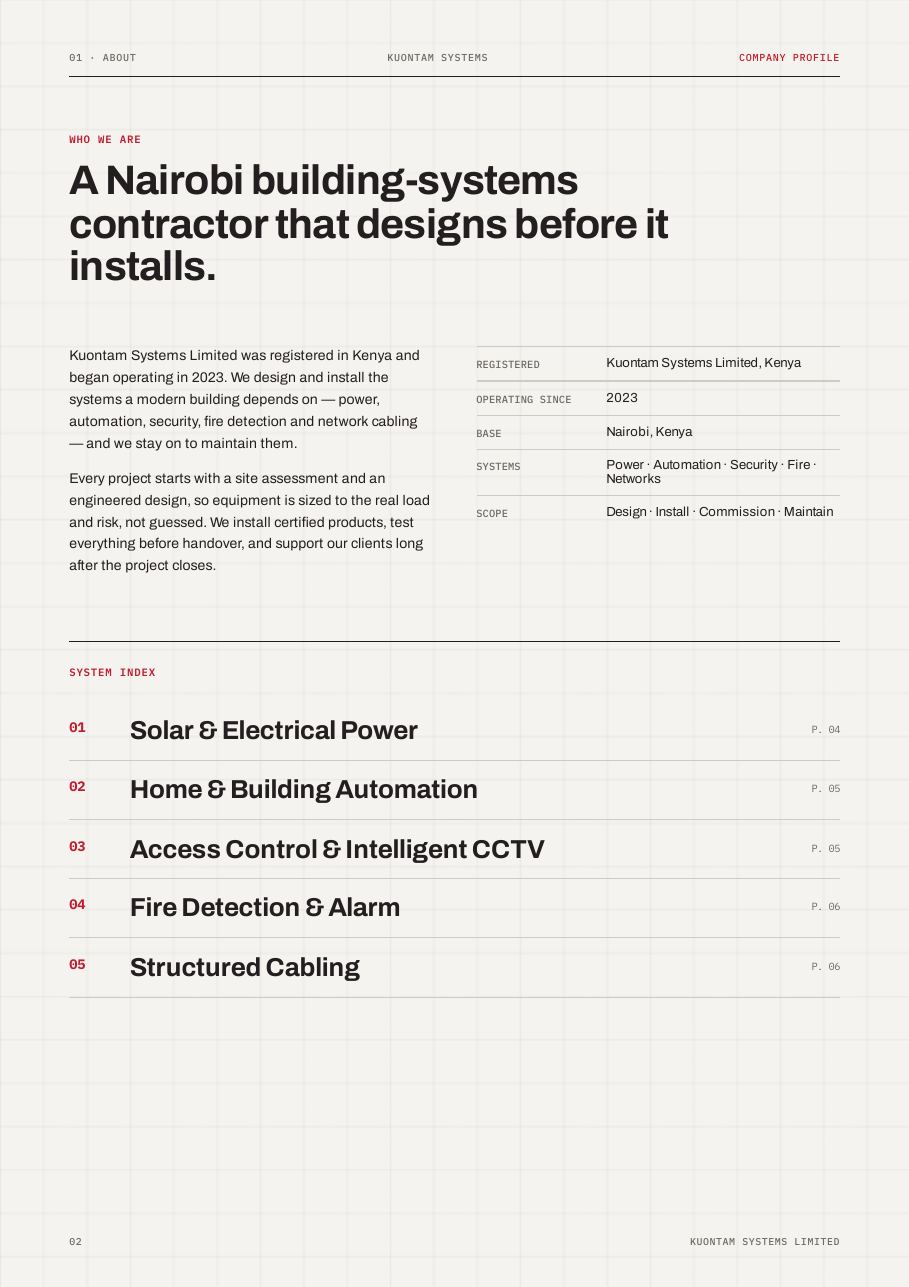 Company profile page 2 of 8